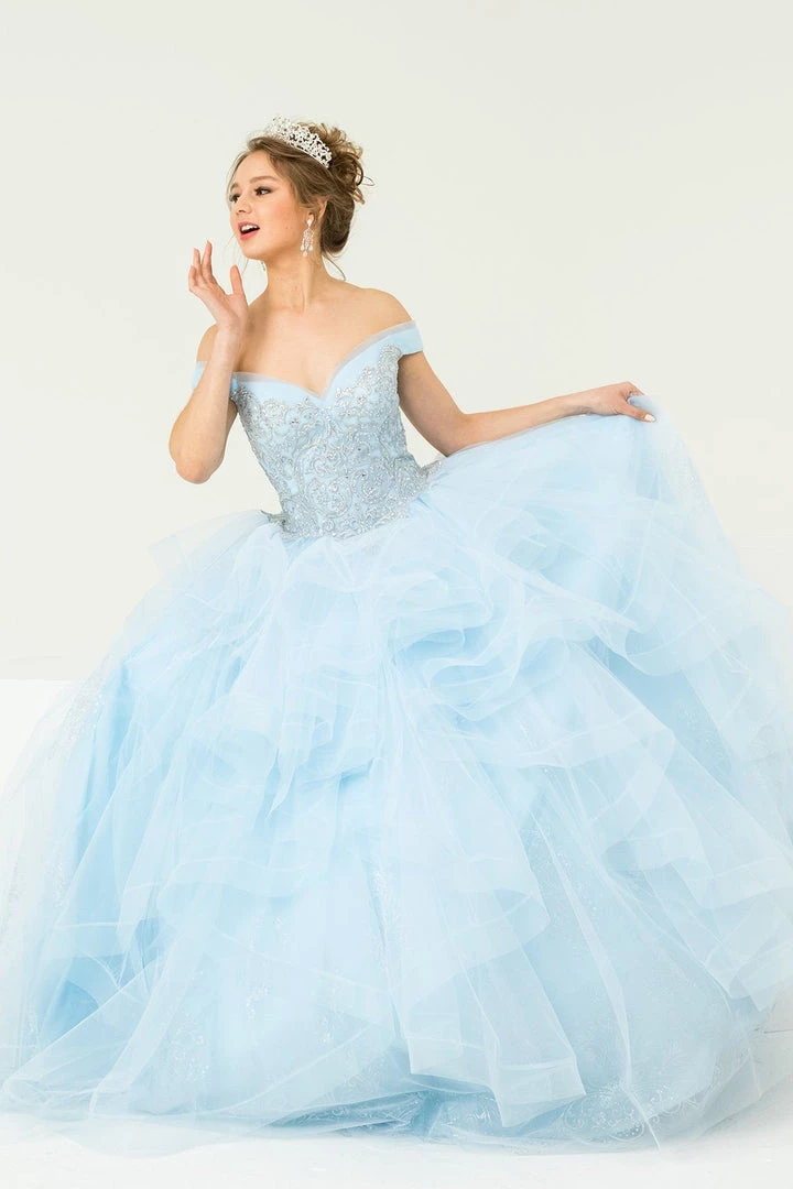 Layered Off Shoulder Quinceanera Dress By Leonia Lee 19005 Quinceañera 3 Layered Off Shoulder Quinceanera Dress By Leonia Lee 19005 Quinceañera
