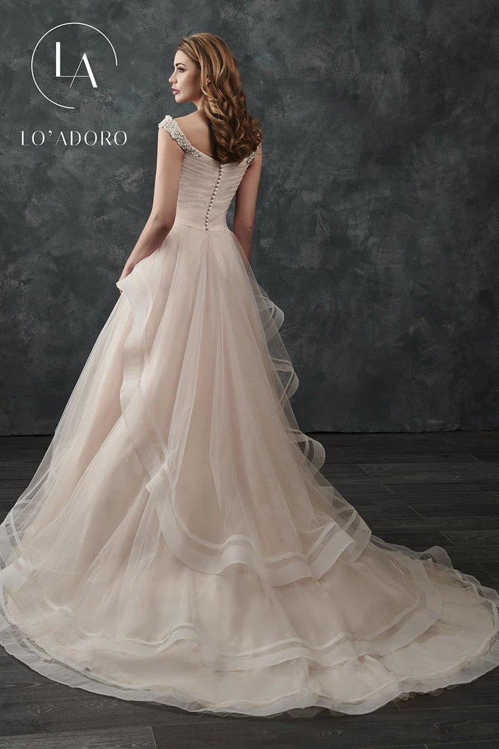 Lo Adoro By Mary's Bridal Wedding Dresses Layered Off Shoulder Wedding Dress By Mary's Bridal M667 5 Lo Adoro By Mary's Bridal Wedding Dresses Layered Off Shoulder Wedding Dress By Mary's Bridal M667