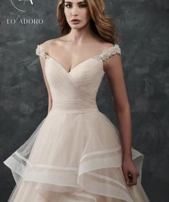 Lo Adoro By Mary's Bridal Wedding Dresses Layered Off Shoulder Wedding Dress By Mary's Bridal M667 9 Lo Adoro By Mary's Bridal Wedding Dresses Layered Off Shoulder Wedding Dress By Mary's Bridal M667