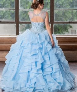 Calla Collection Layered Sleeveless Quinceanera Dress By Calla KY79288X