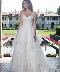 Lo Adoro By Mary's Bridal Wedding Dresses Layered V-Neck Wedding Dress By Mary's Bridal M612