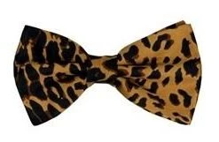 Vesuvio Napoli Men Leopard Print Bow Ties With Matching Pocket Squares