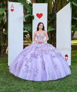 Ragazza Fashion Lilac Cape Quinceanera Dress By Ragazza D51-551 Quinceañera