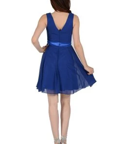 Prom Lilac Short Knee Length Chiffon Dress By Poly USA