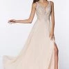 Prom Long Lace Bodice Chiffon Dress By Cinderella Divine CD0133