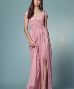 Prom Long A-line Cold Shoulder Dress With Slit By Nox Anabel Y277