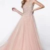 Prom Tulle Gown With Lace Bodice By Cinderella Divine CJ501 1 Prom Tulle Gown With Lace Bodice By Cinderella Divine CJ501