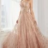 Prom Long A-line Glitter Lace Dress By Cinderella Divine C32