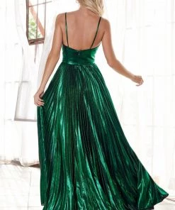 Long A-line Metallic Dress By Cinderella Divine CD161