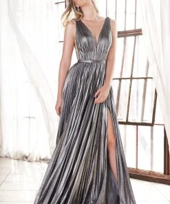 Long A-line Metallic Dress By Cinderella Divine CD160 Prom 33 Long A-line Metallic Dress By Cinderella Divine CD160 Prom