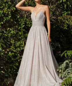 Long Sleeveless Glitter Dress By Cinderella Divine CD205 Prom 15 Long Sleeveless Glitter Dress By Cinderella Divine CD205 Prom