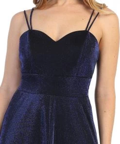 Prom Long A-line Sweetheart Metallic Dress By Celavie 6505L