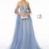 Long A-line Tulle Dress With Embellished Bodice By Elizabeth K GL2991 Prom 1 Long A-line Tulle Dress With Embellished Bodice By Elizabeth K GL2991 Prom