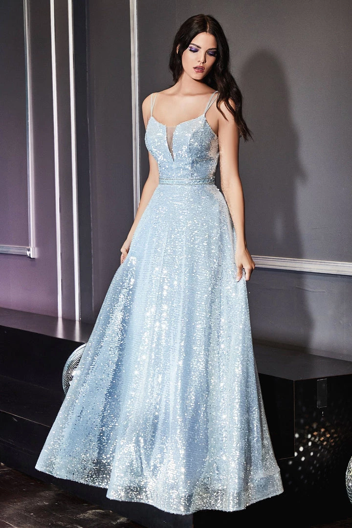 Prom Long Allover Sequin Dress By Cinderella Divine AM518 3 Prom Long Allover Sequin Dress By Cinderella Divine AM518