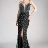 Prom Beaded Sheath Gown With Slit By Cinderella Divine CZ0012
