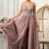 Prom Long Beaded Bodice Chiffon Dress By Elizabeth K GL3005