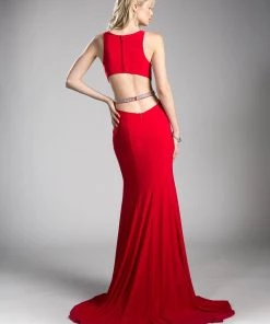 Beaded Long Sheath Dress By Cinderella Divine 62806 Prom