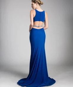 Beaded Long Sheath Dress By Cinderella Divine 62806 Prom