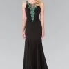Prom Long Beaded Illusion Jersey Dress By Elizabeth K GL2310