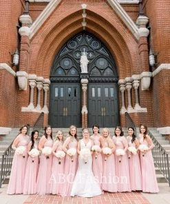 Long Blush Dress With Jeweled Bodice By Elizabeth K GL1572 Prom