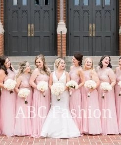 Long Blush Dress With Jeweled Bodice By Elizabeth K GL1572 Prom
