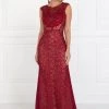Long Burgundy Cap Sleeve Lace Dress By Elizabeth K GL1531 1 Long Burgundy Cap Sleeve Lace Dress By Elizabeth K GL1531