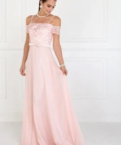 Long Burgundy Cold Shoulder Dress With Embroidery By Elizabeth K 8 Long Burgundy Cold Shoulder Dress With Embroidery By Elizabeth K