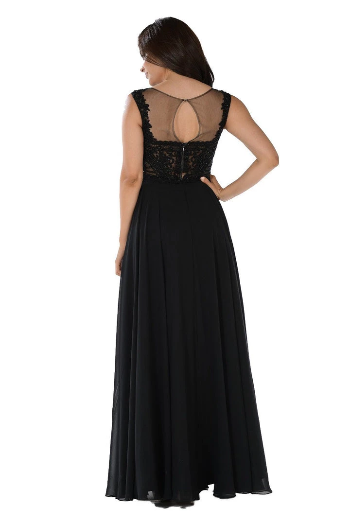 Long Burgundy Dress With Lace Applique Bodice By Poly USA Prom 8 Long Burgundy Dress With Lace Applique Bodice By Poly USA Prom