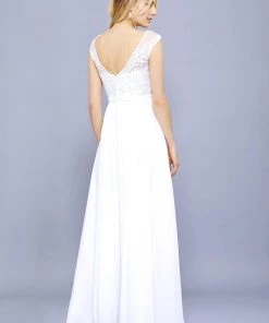 Prom Long Lace Bodice Cap Sleeve Dress By Nox Anabel 8314 16 Prom Long Lace Bodice Cap Sleeve Dress By Nox Anabel 8314