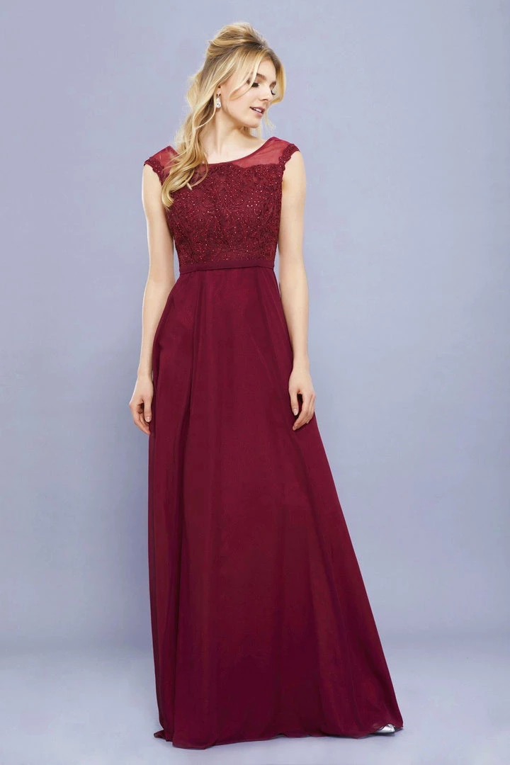 Prom Long Lace Bodice Cap Sleeve Dress By Nox Anabel 8314 7 Prom Long Lace Bodice Cap Sleeve Dress By Nox Anabel 8314