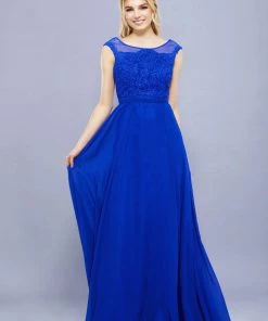 Prom Long Lace Bodice Cap Sleeve Dress By Nox Anabel 8314 12 Prom Long Lace Bodice Cap Sleeve Dress By Nox Anabel 8314