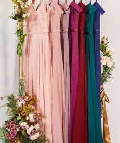 Long Cold Shoulder Chiffon Dress By Cinderella Divine CD0156 Prom