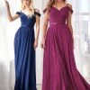 Long Cold Shoulder Chiffon Dress By Cinderella Divine CD0156 Prom
