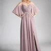 Prom Ruched Long Cold Shoulder Dress By Cinderella Divine CJ267
