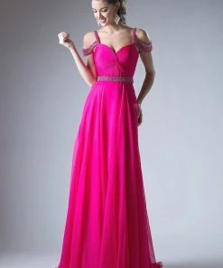 Prom Ruched Long Cold Shoulder Dress By Cinderella Divine P211