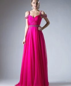 Prom Ruched Long Cold Shoulder Dress By Cinderella Divine P211