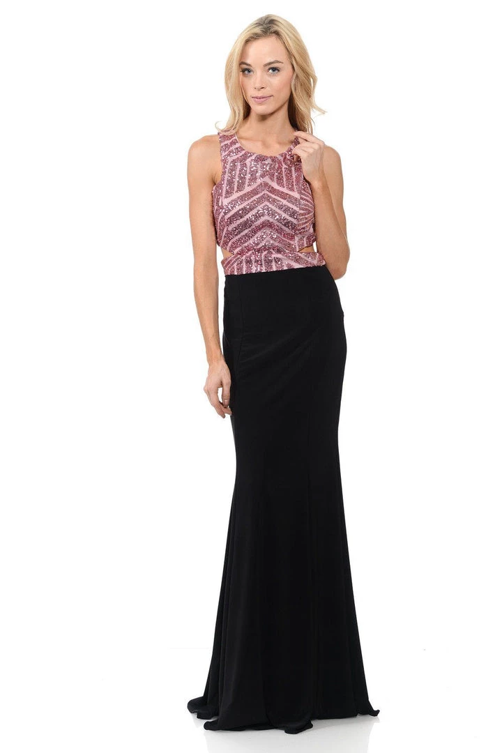 Long Cutout Dress With Sequined Top By Lenovia 5146 Prom 14 Long Cutout Dress With Sequined Top By Lenovia 5146 Prom