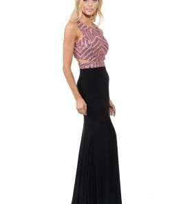 Long Cutout Dress With Sequined Top By Lenovia 5146 Prom 18 Long Cutout Dress With Sequined Top By Lenovia 5146 Prom