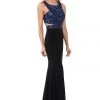 Long Cutout Dress With Sequined Top By Lenovia 5146 Prom
