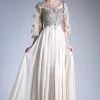 Prom Long Embellished Cape Dress By Cinderella Divine ML404 2 Prom Long Embellished Cape Dress By Cinderella Divine ML404