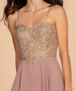 Long Embellished Sweetheart Chiffon Dress By Elizabeth K GL1571 Prom