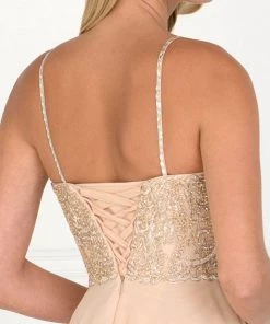 Long Embellished Sweetheart Chiffon Dress By Elizabeth K GL1571 Prom