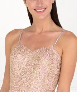 Long Embellished Sweetheart Chiffon Dress By Elizabeth K GL1571 Prom