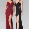 Long Embroidered Dress With Side Slit By Elizabeth K GL2223