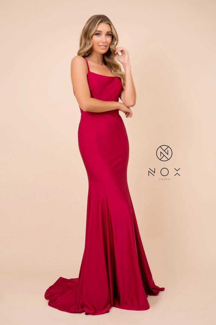 Prom Long Fitted Dress With Corset Open Back By Nox Anabel C301 3 Prom Long Fitted Dress With Corset Open Back By Nox Anabel C301