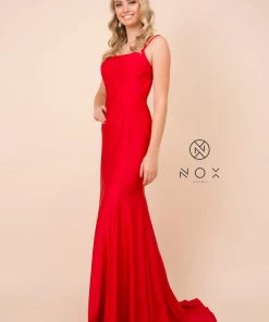 Prom Long Fitted Dress With Corset Open Back By Nox Anabel C301 37 Prom Long Fitted Dress With Corset Open Back By Nox Anabel C301