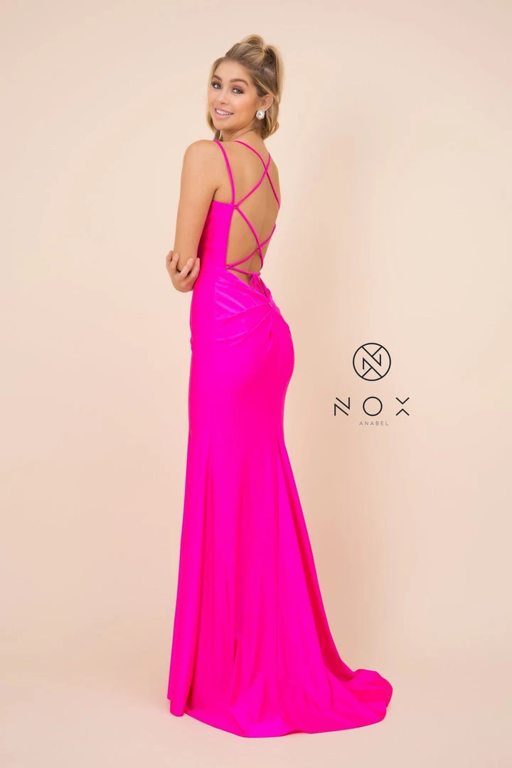 Prom Long Fitted Dress With Corset Open Back By Nox Anabel C301 9 Prom Long Fitted Dress With Corset Open Back By Nox Anabel C301