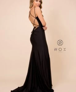 Prom Long Fitted Dress With Corset Open Back By Nox Anabel C301 24 Prom Long Fitted Dress With Corset Open Back By Nox Anabel C301