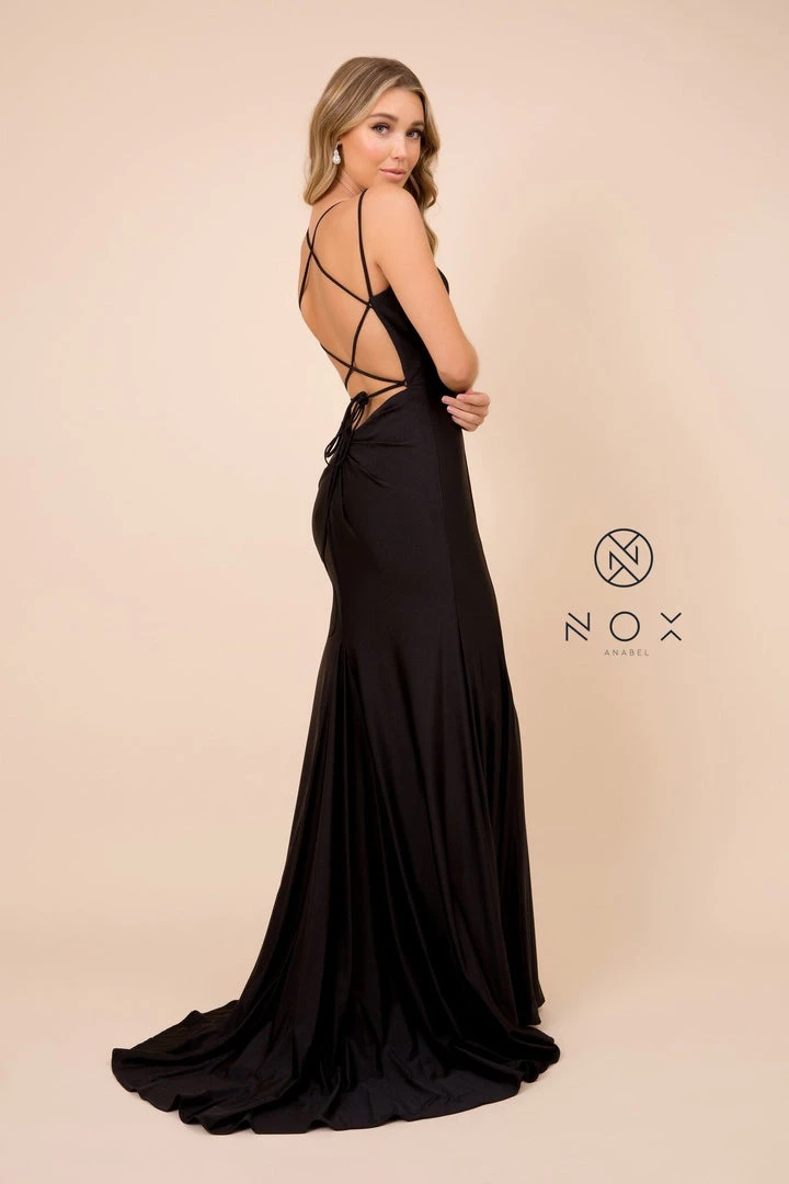 Prom Long Fitted Dress With Corset Open Back By Nox Anabel C301 6 Prom Long Fitted Dress With Corset Open Back By Nox Anabel C301