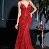 Long Fitted Glitter Dress By Cinderella Divine CB049